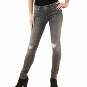 MAVI Smoke Grey Distressed/Ankle Ripped Skinny Jeans Size 25/30